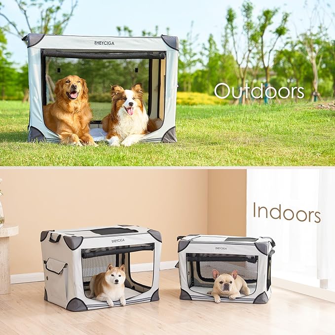 EHEYCIGA - Collapsible/Foldable Pet Cat Dog Crate Pet Dog Puppy Cat Soft Crate - Travel Kennel