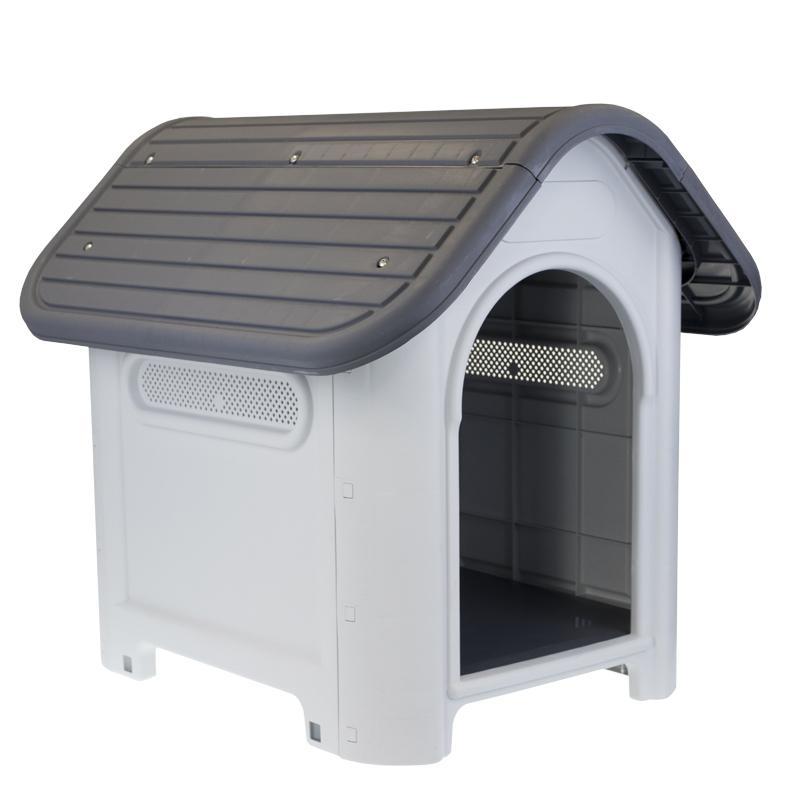 Yes4pets Weather Resistant Plastic Pet House Kennel Medium - PetServo