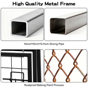 High-quality metal frame with detailed specifications and examples of its use.