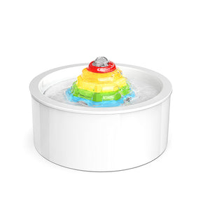 Colorful toy ice cream cone with a white base on a white background at Pet Servo