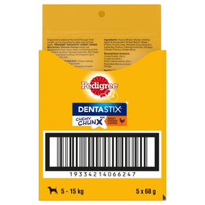 Pedigree Dentastix Chewy Chunx Treats Mini Smoky Chicken at Pet Servo-1