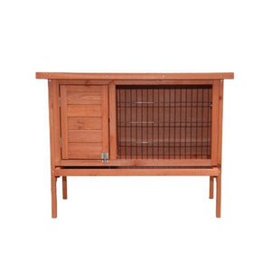 YES4PETS - Single Wooden Rabbit Hutch with Tray - Petservo