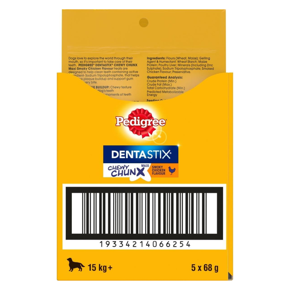 Pedigree Dentastix Chewy Chunx Treats Maxi Smoky Chicken at Pet Servo-1