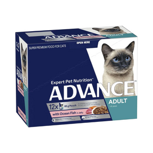 Advance - Ocean Fish Jelly Adult Cat Wet Food 85gX12 - Pet Servo