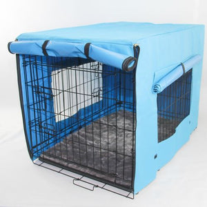 YES4PETS 36" Portable Foldable Pet Crate with Cover & Mat - PetServo