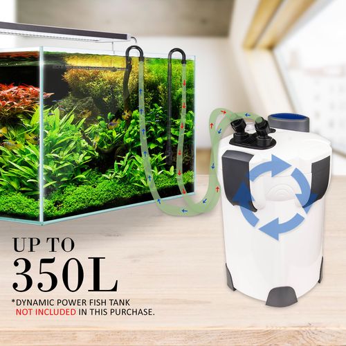 Dynamic Power Aquarium UV Canister Filter 1400L/H + Media Kit Petservo-2