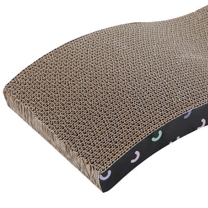 Cardboard cat scratcher with corrugated design on a white background at Pet Servo