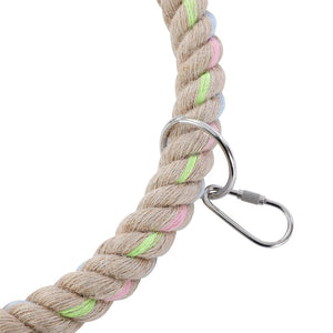 YES4PETS - 3x Medium Jute Ring Toys for Pet Birds - Pet Servo