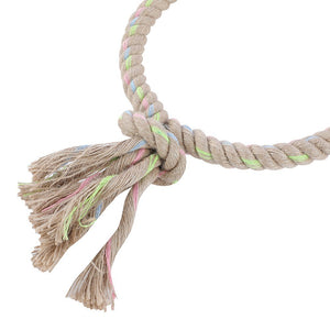 YES4PETS - 3x Medium Jute Ring Toys for Pet Birds - Pet Servo