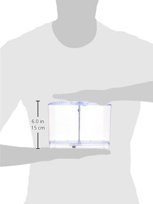 Measurement chart showing a small rectangular object held by a person, with dimensions indicated at Pet Servo