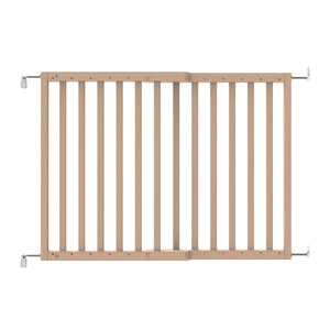 Wooden baby gate on a white background