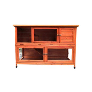 YES4PETS - 150 cm XXL Double Storey Rabbit Hutch Guinea Pig Ferret Cage Cat House - petservo-1