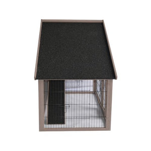 YES4PETS Grey Chicken Coop Rabbit Hutch Hen Chook House - Pet Servo-3