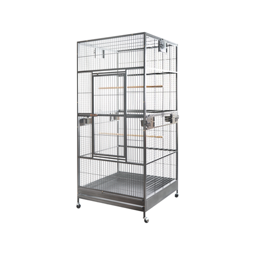 YES4PETS - XXL 203cm Macaw Parrot Aviary Bird Cat Pet Cage On Wheels - petservo