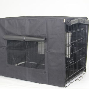 YES4PETS - 42 Foldable Pet Crate with Cover & Mat - Pet Servo