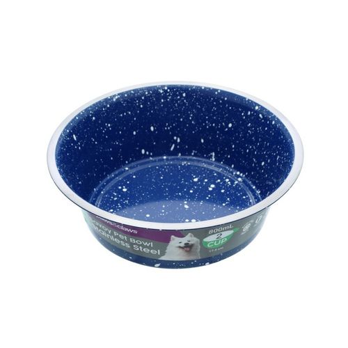 Paws and Claws - Savoy S/Steel Pet Bowl 800Ml 16x5.5cm Assorted - 2x - petservo