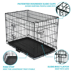 Advwin - Metal Dog Cage Pet Crate - petservo