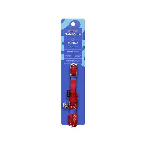Purina Total Care - Ruffles Fashion Cat Collar - Red - petservo