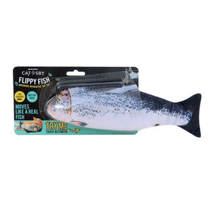 Paws & Claws - 28.5X8cm Assorted Catsby Flippy Fish Cat Toy - petservo