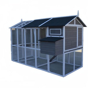 Buy Best YES4PETS - Grey XXL Chicken Coop Rabbit Hutch Hen Cat House_PetServo