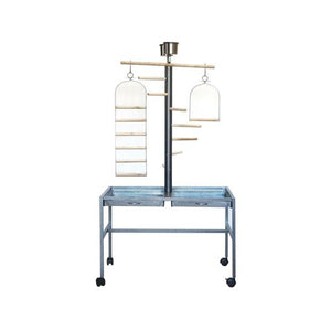 YES4PETS - Large Bird Playpen Cage with Ladder & Wheels - Pet Servo