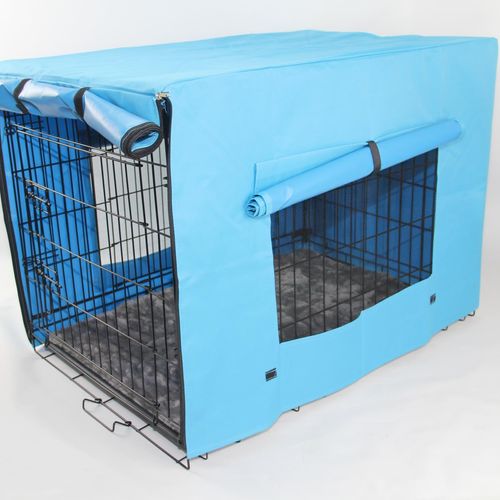 YES4PETS 36" Portable Foldable Pet Crate with Cover & Mat - PetServo