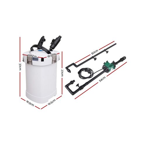 Yes4Pets - External Canister Aquarium Filter 1250L - Pet Servo