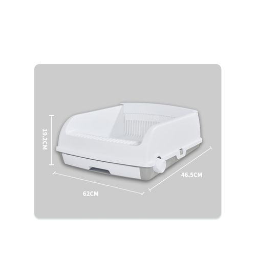 Buy YES4PETS Large Cat Litter Tray Box with Scoop & Drawer White PetServo