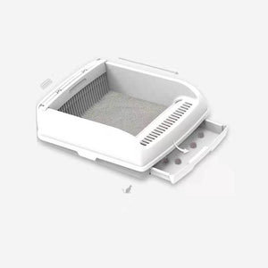 Shop YES4PETS Large Cat Litter Tray Box with Scoop & Drawer White PetServo