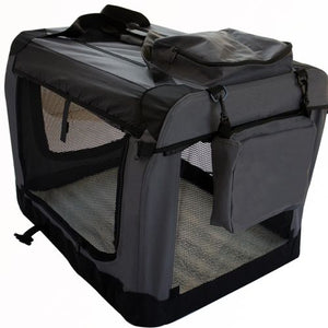Buy YES4PETS XXL Foldable Dog Cat Crate Carrier with Curtain - PetServo