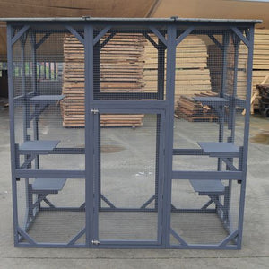 YES4PETS - XXL Wooden Pet Shelter Cage with Escape Door - Pet Servo