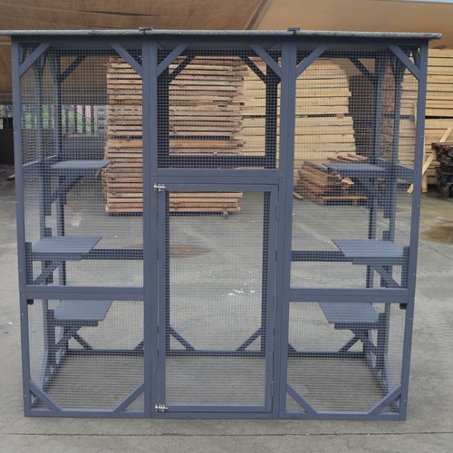 YES4PETS - XXL Wooden Pet Shelter Cage with Escape Door - Pet Servo