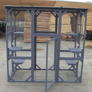 YES4PETS - XXL Wooden Pet Shelter Cage with Escape Door - Pet Servo