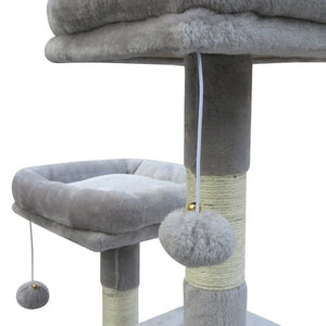 YES4PETS Large Cat Scratching Post Tree Little Grey - Pet Servo-4