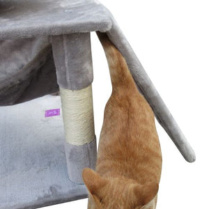 YES4PETS Large Cat Scratching Post Tree Little Grey - Pet Servo-5