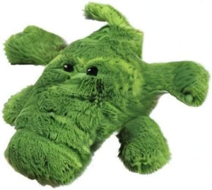 Green knitted fish toy on a white background at Pet Servo