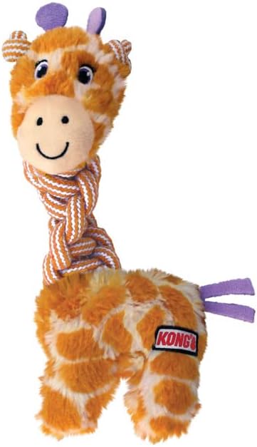 Plush giraffe toy with a KONG label on a white background at Pet Servo