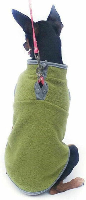 Green Dog Winter Vest – Warm Polyester Jacket Small Dogs - Petservo