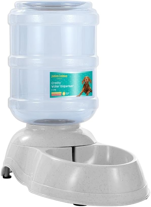 Paws & Claws - Gravity Water Dispenser, 11 Litre Capacity, 46 x 26.5 x 44.5 cm