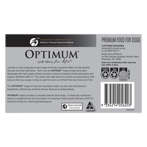 Optimum - Adult Wet Dog Food With Chicken & Rice Trays 100g X 6 Pack - Petservo