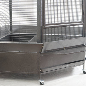 YES4PETS - 161cm XL Corner Bird Cage with Wheels - Petservo