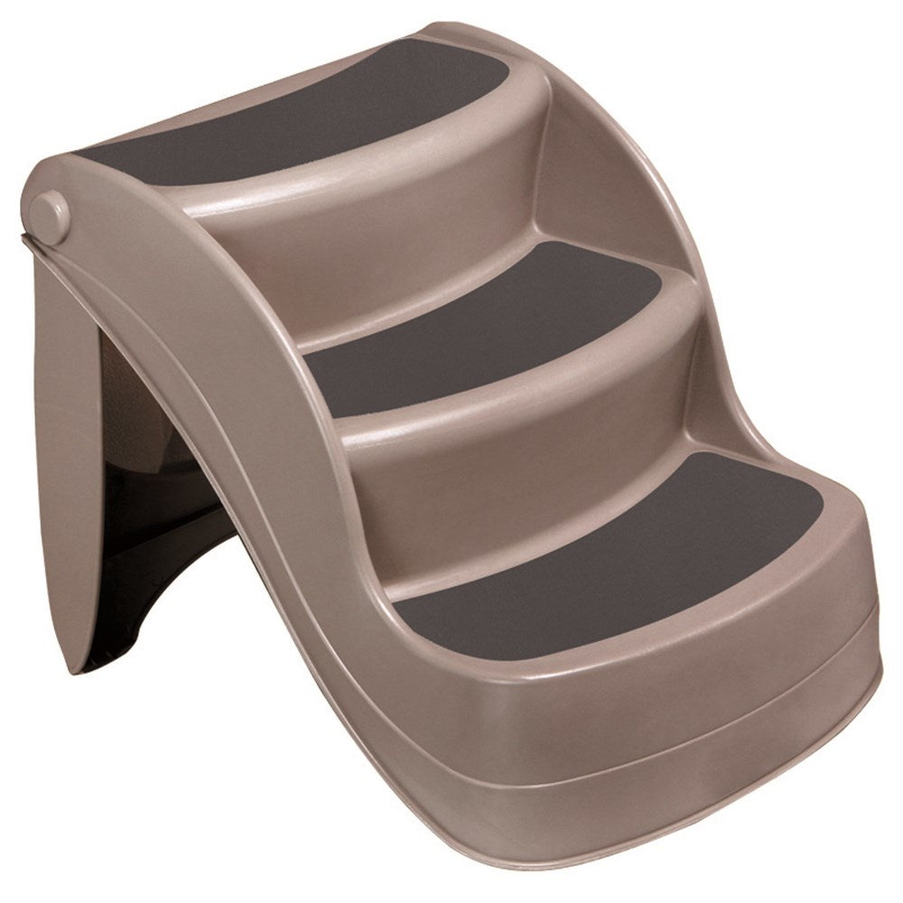 Pet steps with beige and gray color on a white background at Pet Servo