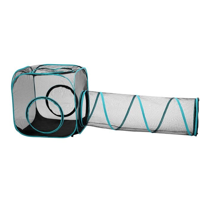 Paws & Claws - 195 x 70 x 70cm Mesh Pop-Up Activity Centre - 2 Piece Set