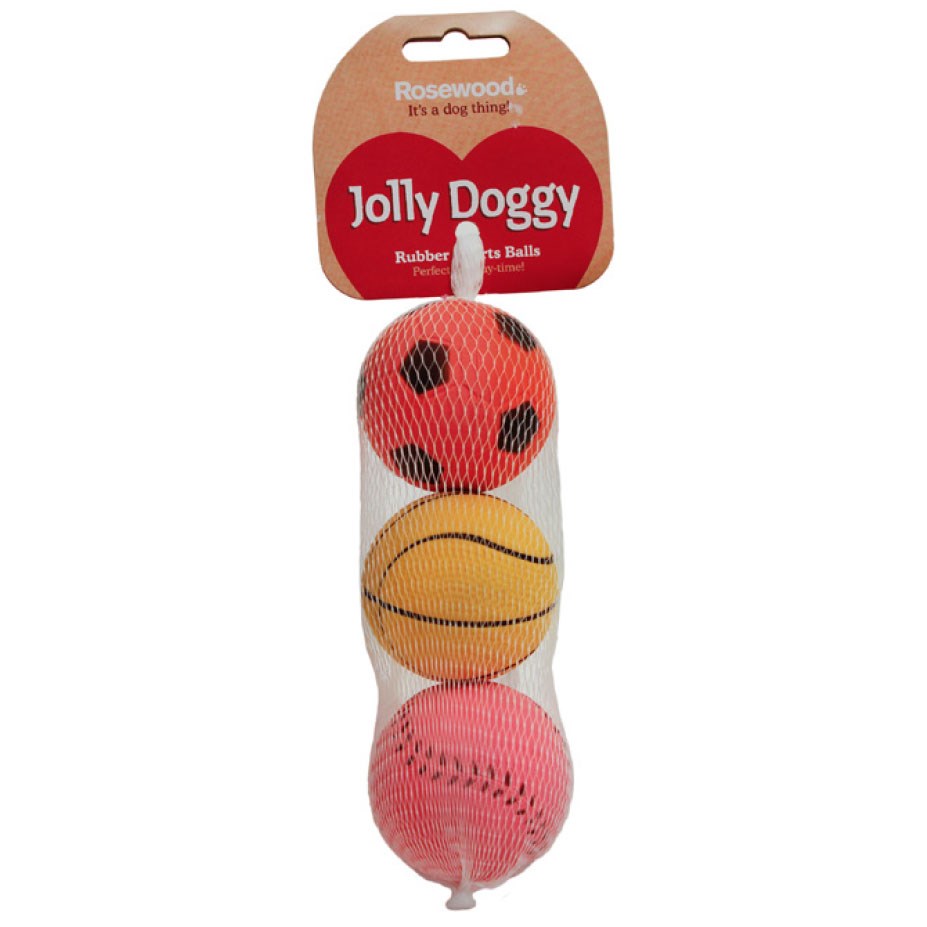 Rosewood - 3pk Rubber Balls - Petservo
