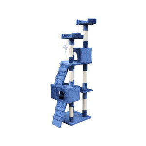 Yes4pets 170cm Cat Scratching Post Tree with Ladder Blue - Pet Servo