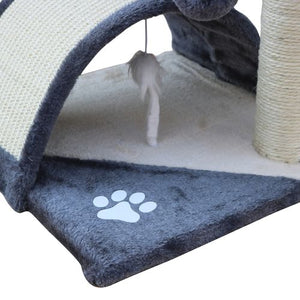 YES4PETS 50cm Cat Scratching Post Tree Climbing Pole Grey - PetServo-1