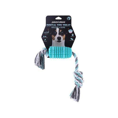 Paws and Claws - 41x6cm Rubber/Rope Corn Cob Dental DogToy