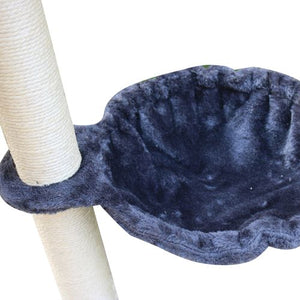 Yes4pets 170cm XL multi-level cat scratching post tower grey Petservo