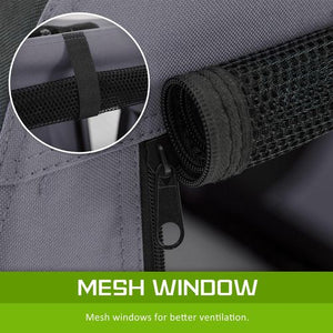 Paw Mate - Portable Soft Dog Cage Crate Carrier - Grey - L - petservo-5