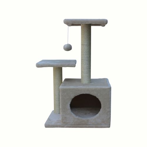 YES4PETS 71cm Beige Cat Scratching Tree Scratcher Post - PetServo